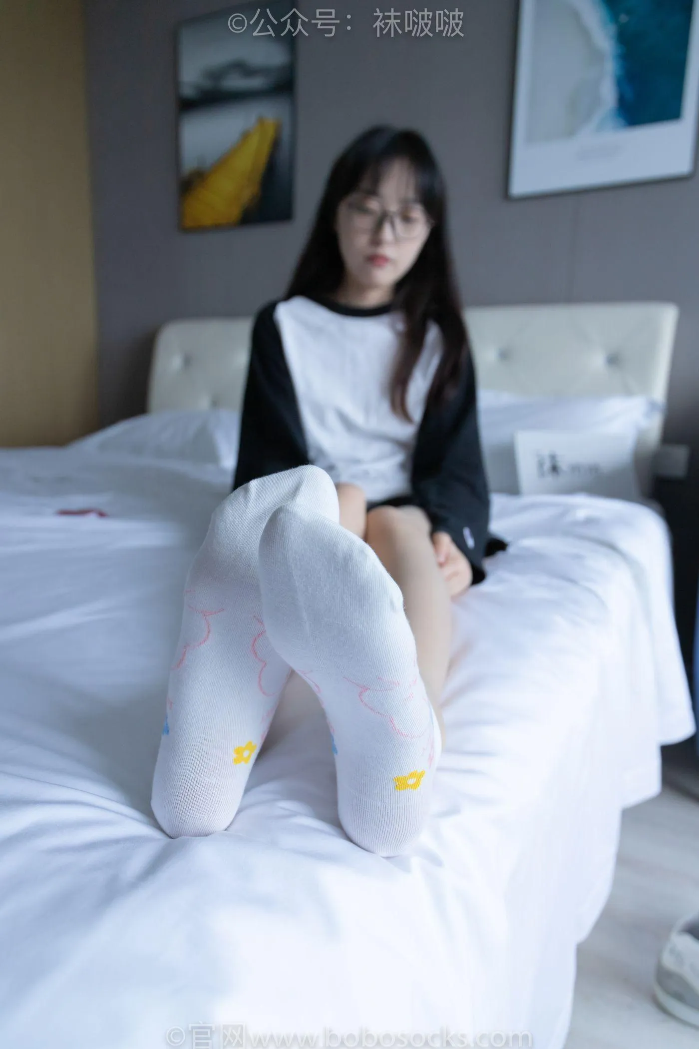 [BoBoSocks袜啵啵]NO.015 稚予-阿迪板鞋、白色短棉袜、肉丝 [135P]插图7